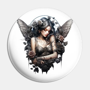 Gothic Fairy Roses #2 Pin