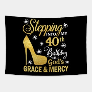 Stepping Into My 40th Birthday With God's Grace & Mercy Bday Tapestry