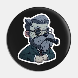 Professor Schnauzer 3 Sticker - Schnauzer Series Pin