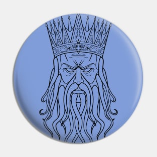 Poseidon Portrait Pin