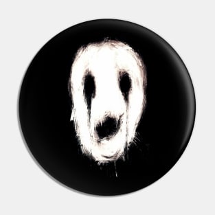 White ghost face Pin