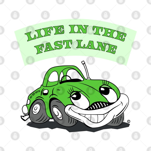 Hot Rods, Life in the Fast Lane, cartoon car by Morrissey OC