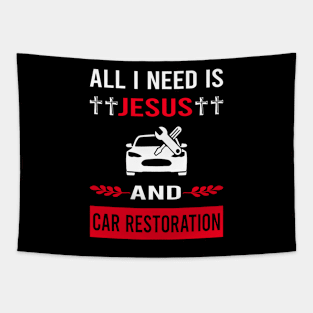 I Need Jesus And Car Restoration Tapestry