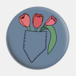 Tulips in the Pocket Pin