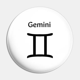 Gemini star sign merchandise Pin