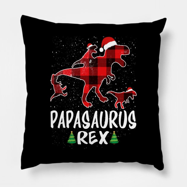 Papa T Rex Matching Family Christmas Dinosaur Shirt Pillow by intelus