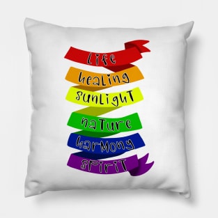 Rainbow meanings Pillow