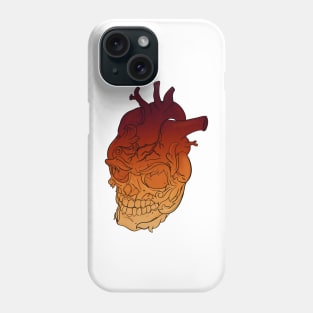 Neo Traditional Heart Skull Phone Case