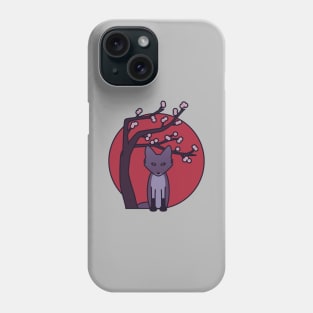 Kitsune - Fox Visits Cherry Blossoms in Japan Phone Case