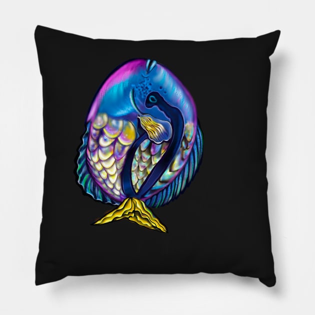 Best fishing gifts for fish lovers 2022. Fish Coral reef fish rainbow coloured / colored fish Pillow by Artonmytee