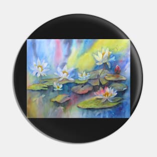 On Sunlit Pond Pin