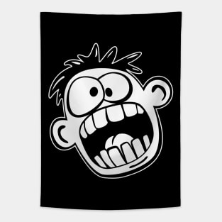 Funny Face Cartoon Tapestry