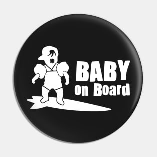 baby on surfboard Pin