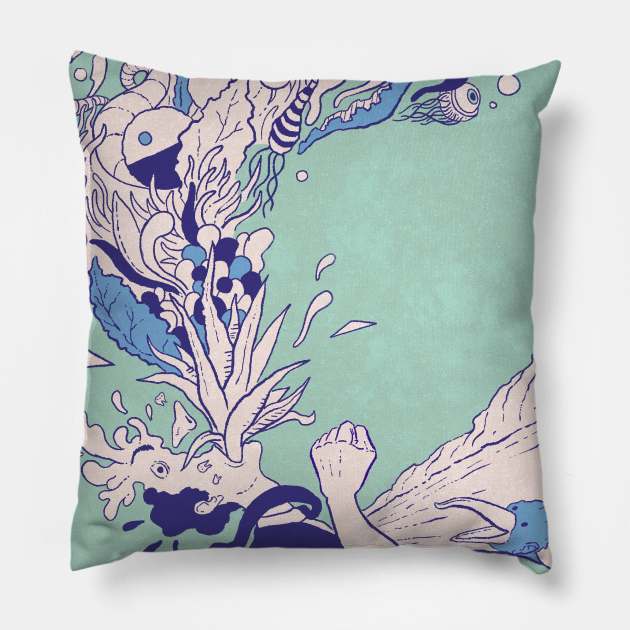 Epiphany (blue) Pillow by Antoine Doré