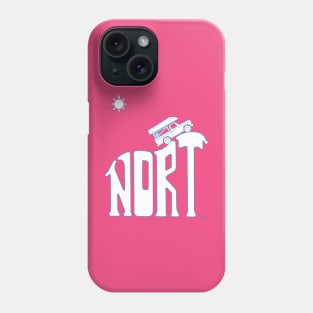 Nort Sky Blue with White fill Phone Case