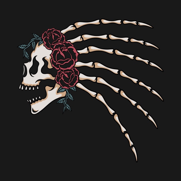 Skull and rose by gggraphicdesignnn