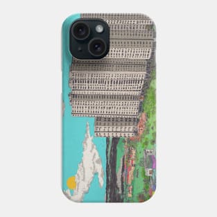 Vinhomes Grand Park Skyscrapers Top View Saigon Vietnam Illustration Phone Case