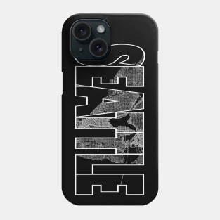 Seattle Street Map Phone Case