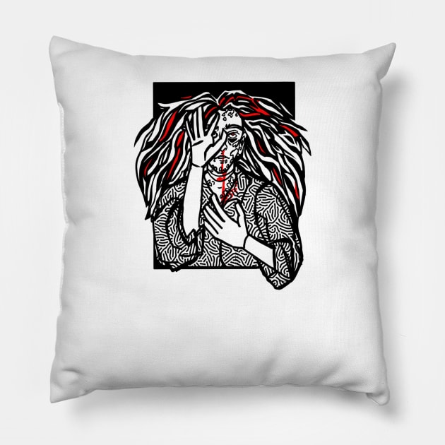 CEASELESS WATCHER (black) Pillow by mol842