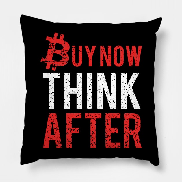 Funny Bitcoin Design Pillow by jazzworldquest