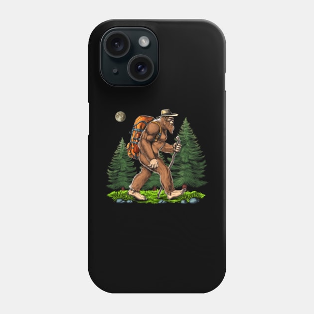 Bigfoot Hiking Phone Case by underheaven