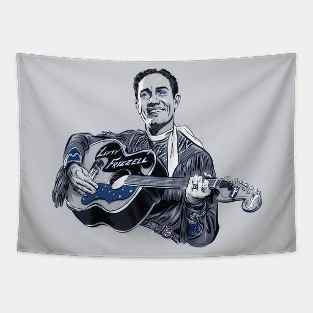 Lefty Frizzell - An illustration by Paul Cemmick Tapestry by PLAYDIGITAL2020