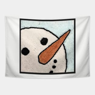 Happy Snowman Tapestry