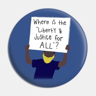 Liberty and justice Pin