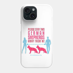 German Shepherd Social Distancing Guide Phone Case