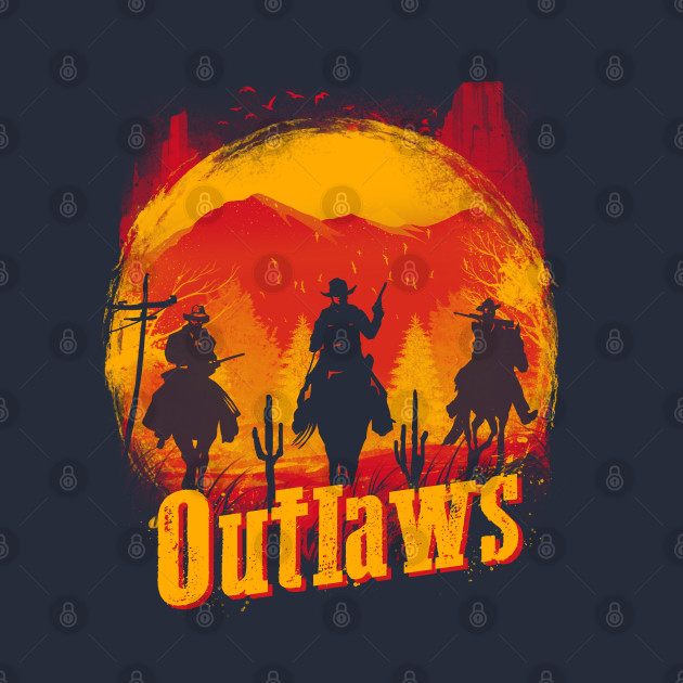 Discover Sunset Outlaws - Cowboys - T-Shirt