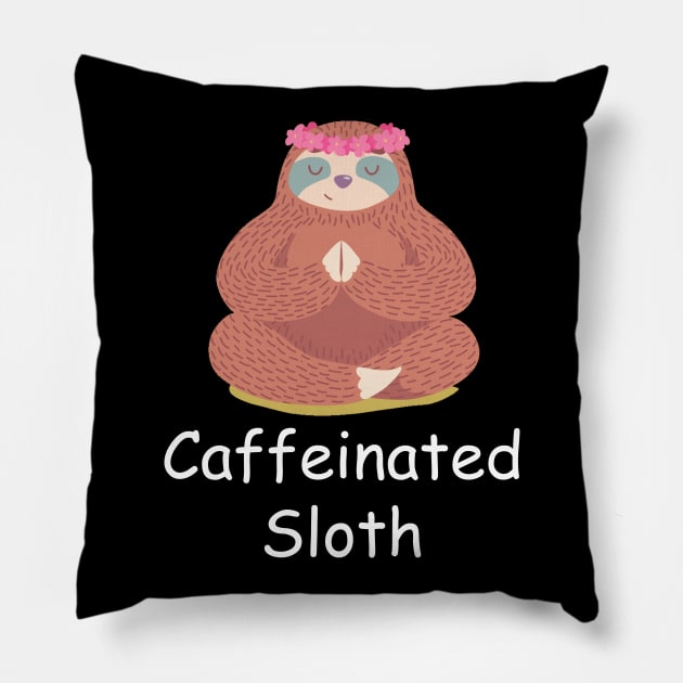 Caffeinated Sloth Pillow by Freeman Thompson Weiner