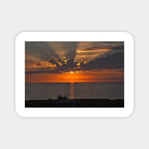 Carlsbad Pacific Ocean Sunset Magnet by KirtTisdale