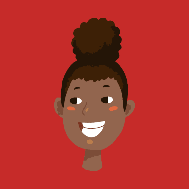 Cute black girl avatar by JunkyDotCom