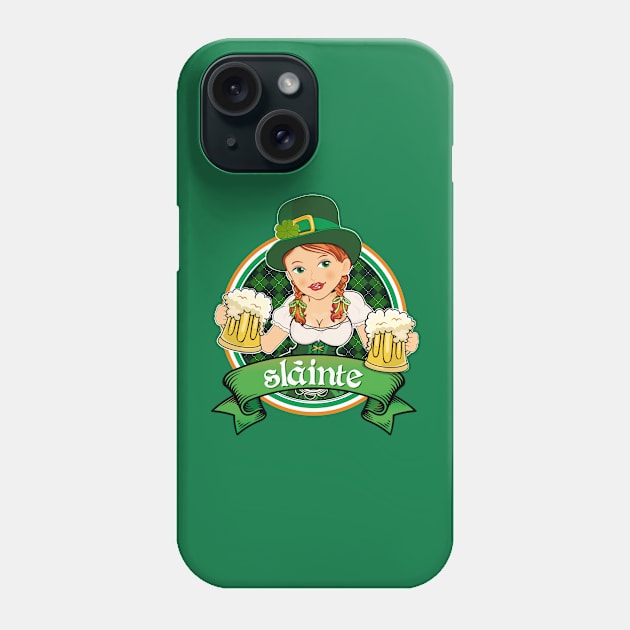 Sláinte  - Irish Redhead Beer Maid Phone Case by zeno27