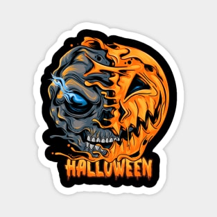 Halloween pumpkin skull Magnet