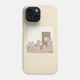 Hippo's at the office Phone Case