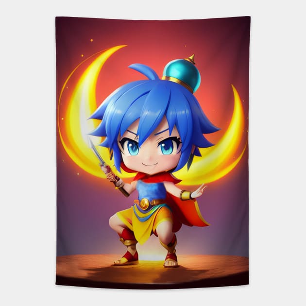 Little Cheerful Genie Boy Tapestry by Nobiya