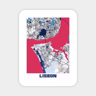 Lisbon - Portugal MilkTea City Map Magnet