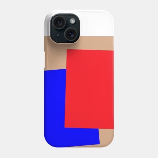 Blue Red Block Design Phone Case