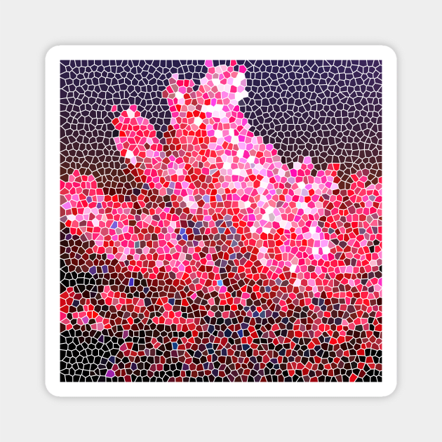 Pink coral artwork Magnet by Gaspar Avila