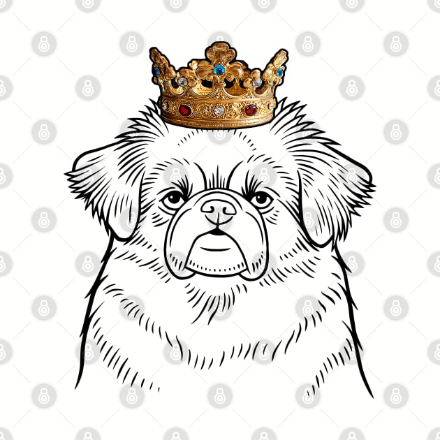 Tibetan Spaniel Dog King Queen Wearing Crown by millersye