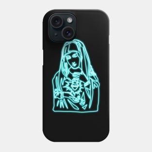 Blue Neon - Immaculate Heart of Mary Phone Case