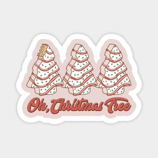 Oh, Christmas Tree Cakes, Retro Groovy Style Magnet