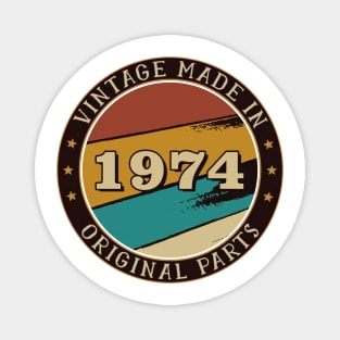 Vintage Made In 1974 Original Parts Magnet