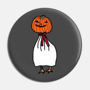 Goose Steals Halloween Horror Costume Pin