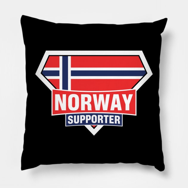 Norway Super Flag Supporter Pillow by ASUPERSTORE