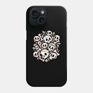 Deck the halls with skulls and bodies Phone Case