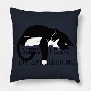 sorry i cant my cat needs me - Pet   - Classic Vintage Summer Pillow
