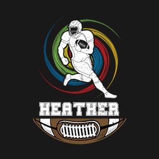 Heather Birthday Football Ball T-Shirt