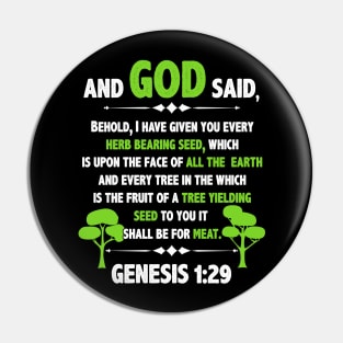 Christian Bible Verse And God Said Genesis 1 29 Pin